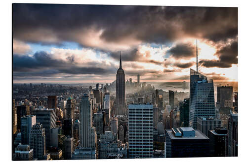 Aluminium print Stormy day New York