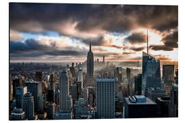 Aluminium print Stormy day New York