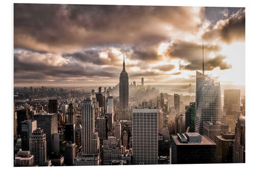 Foam board print Sunset New York