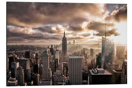 Magnettafel Sonnenuntergang New York