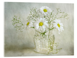 Acrylic print  Still life with Chrysanthemums - Mandy Disher