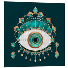 Foam board print Teal Eye