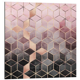 Magnettafel Rosa und graue Würfel