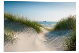 Magnettafel Nordsee Meerblick mit Schiff
