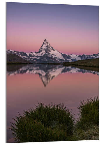 Aluminium print Sunrise Matterhorn Switzerland