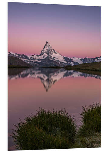 Foam board print Sunrise Matterhorn Switzerland