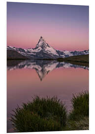 Foam board print Sunrise Matterhorn Switzerland