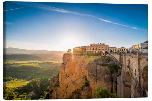 Leinwandbild Ronda bei Sonnenuntergang