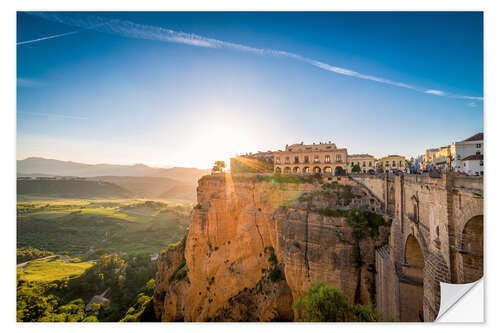 Vinilo para la pared Ronda at the sunset