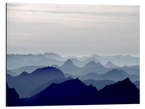 Tableau en aluminium L'horizon bleu