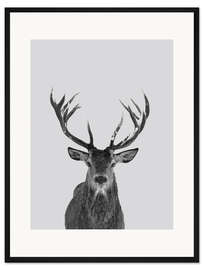 Gerahmter Kunstdruck Geweih abstoßen