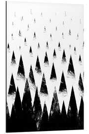 Aluminium print Black mountain peaks