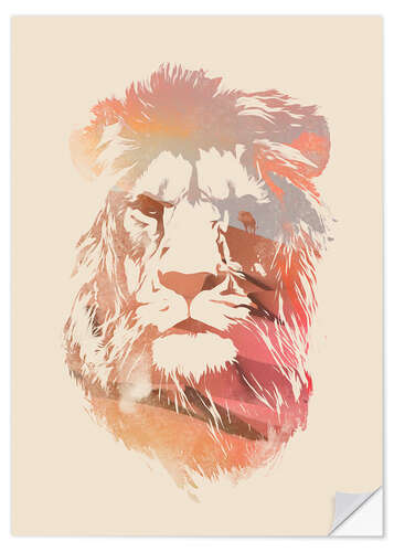 Muursticker Desert lion