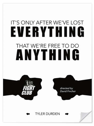 Wandsticker Fight Club - David Fincher