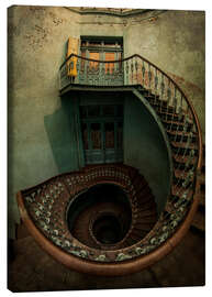 Canvas print Spiral staircase in an old building