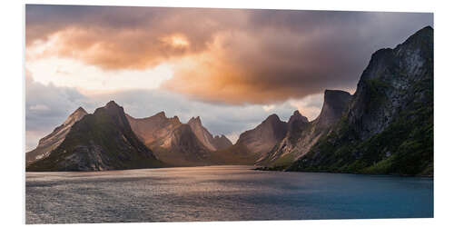 Quadro em PVC Lofoten Evening Atmosphere, Moskenes, Reine, Norway