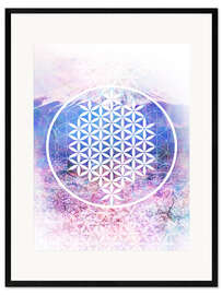 Impresión de arte enmarcada Flower Of Life 