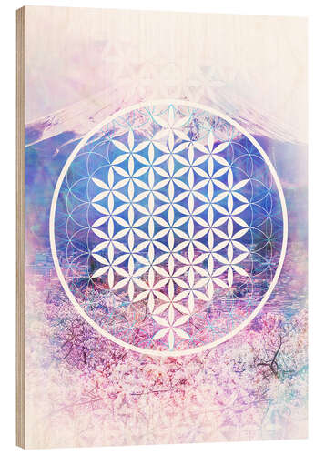 Trätavla Flower Of Life 