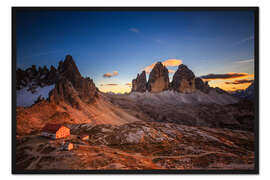 Gerahmter Kunstdruck Dreizinnen dolomiten