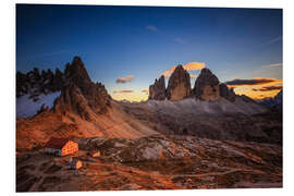 Hartschaumbild Dreizinnen dolomiten