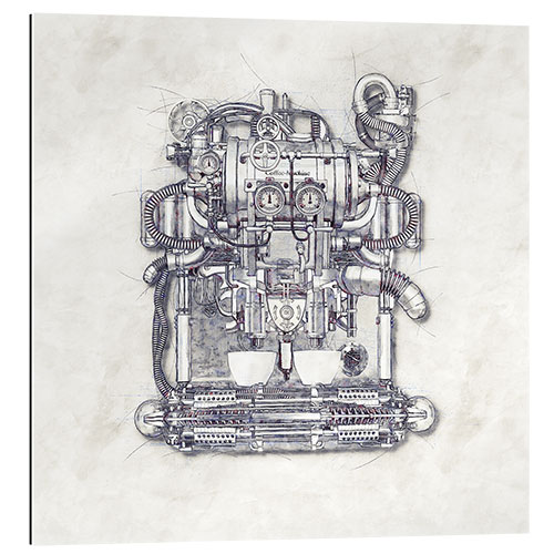 Galleritryck Sketch Coffee Machine