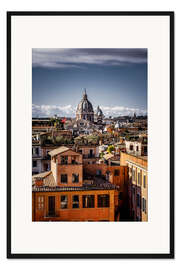 Gerahmter Kunstdruck Über den Dächern von Rom, Italien