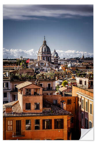 Sticker mural Sur les toits de Rome, Italie