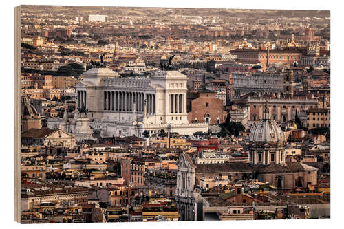 Stampa su legno Cityscape Rome, Italy