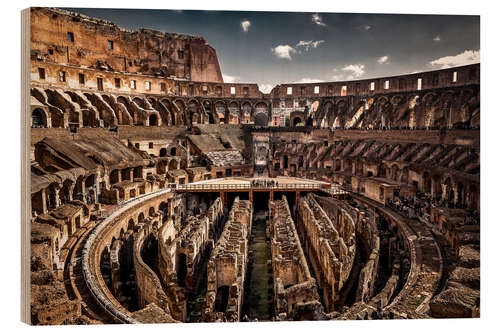 Tableau en bois Le Colisée à Rome, Italie