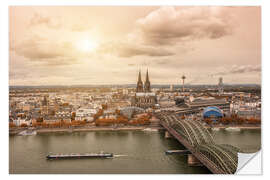 Selvklebende plakat Cologne Autumn View