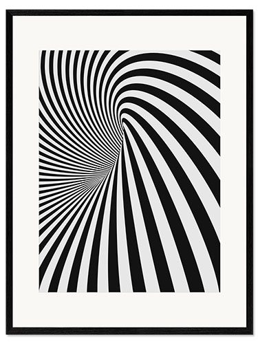 Kunsttryk i ramme black hole