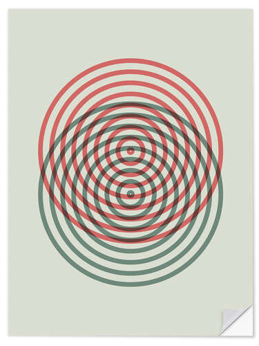 Självhäftande poster Retro circle