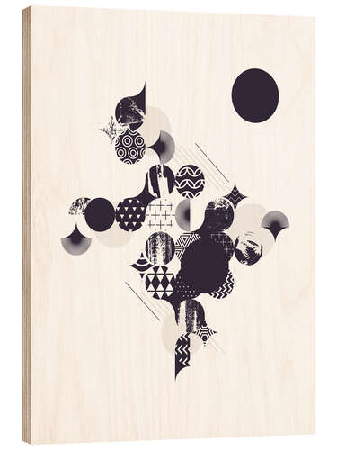 Wood print Scandinavian Abstract