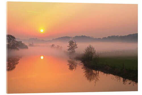 Stampa su vetro acrilico Sunrise with mist