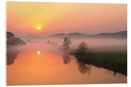 Acrylic print Sunrise with mist