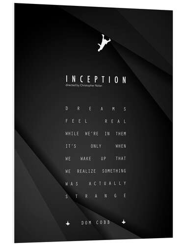 Tableau en PVC Inception - Christopher Nolan (anglais)