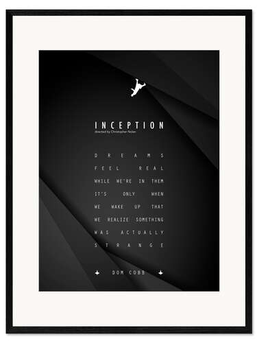 Plakat artystyczny premium w ramie Inception - Christopher Nolan