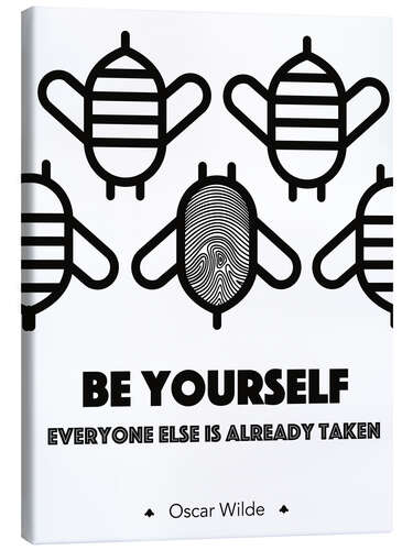 Canvas print Be yourself - Oscar Wilde