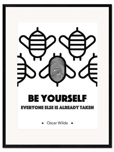 Framed art print Be yourself - Oscar Wilde