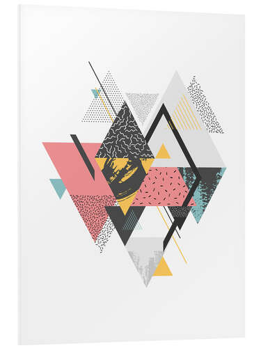 Foam board print Colorful Triangles