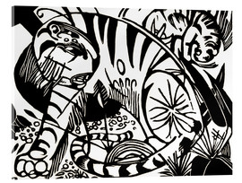 Tableau en verre acrylique  Tigers, 1912 - Franz Marc