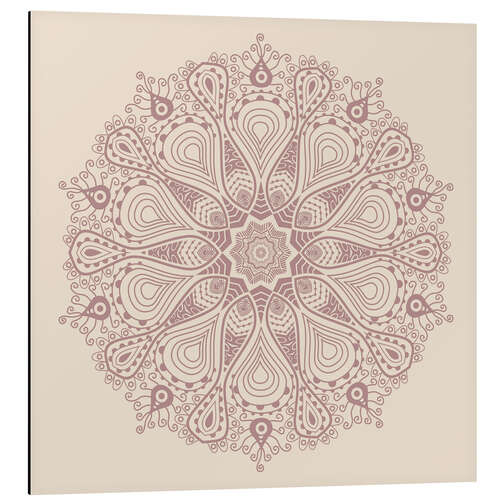 Alubild Mandala auf beige