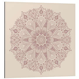 Alubild Mandala auf beige