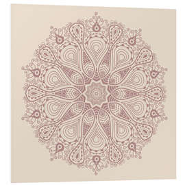 Foam board print Mandala on beige