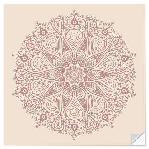 Sisustustarra Mandala on beige