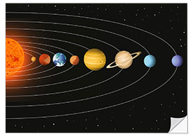 Naklejka na ścianę Nasz system słoneczny