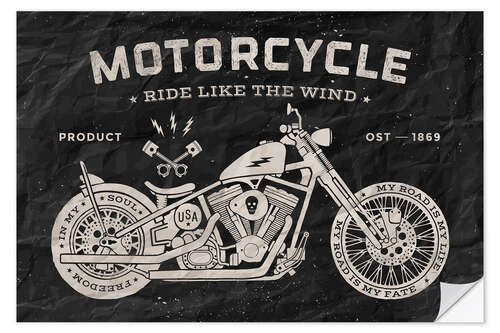 Sticker mural Motorcycle