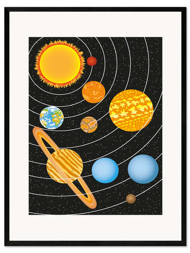 Gerahmter Kunstdruck Sonnensystem III