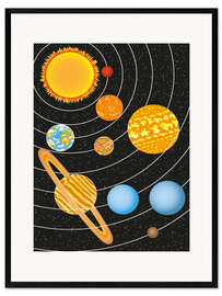 Kehystetty taidepainatus Solar System III