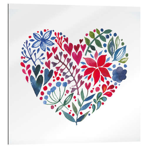 Gallery print flowery heart